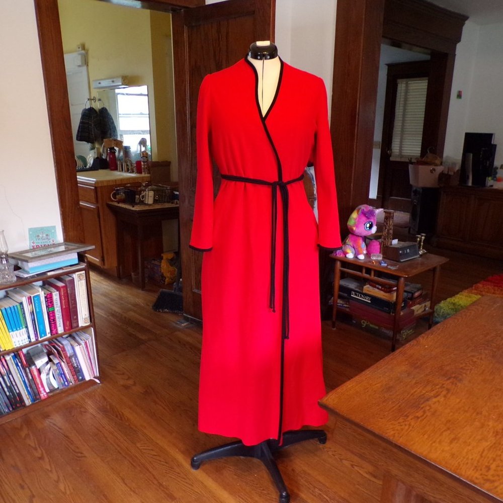 Vanity Fair red velour robe